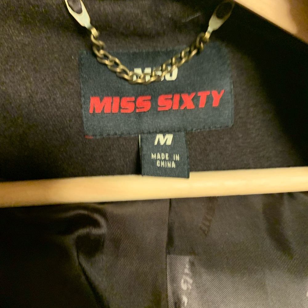 Miss Sixty Wool Brown Coat with Belt